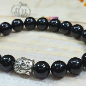 Pulsera de Buda con turmalina negra