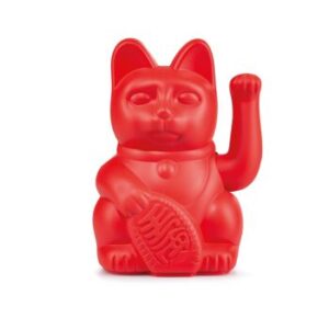 gato de la fortuna rojo