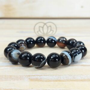 pulsera de agata negra